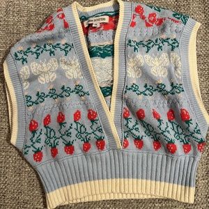 Urban Outfitters Strawberry Sweater Vest